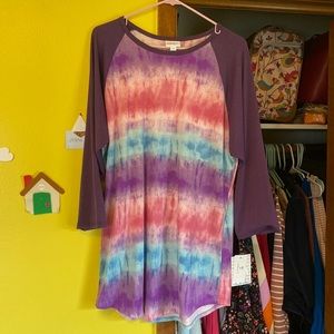 Lularoe Randy ombré/tie dye top NWT